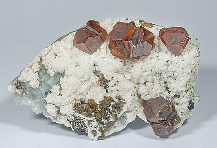 Sphalerite with Calcite and Quartz. Front with light behind