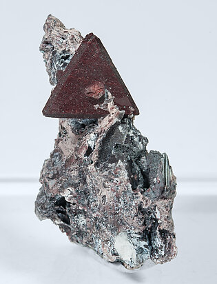 Zunyite with Hematite.