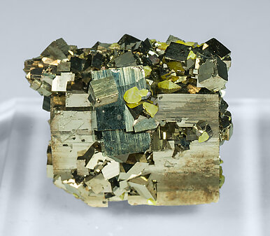 Pyrite with Sulphur. Rear