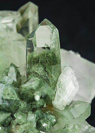 Quartz with Chlorite inclusions and Albite. 