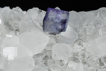 Fluorite with Quartz and Calcite. 