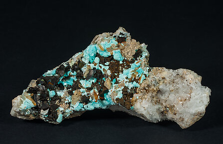 Aurichalcite with Chalcopyrite, Baryte and Quartz.