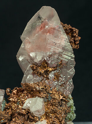 Copper and Calcite with Copper inclusions. 