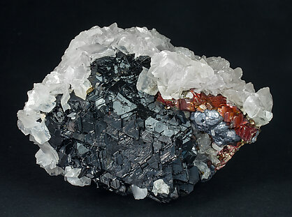 Sphalerite with Calcite, Galena and Pyrite.