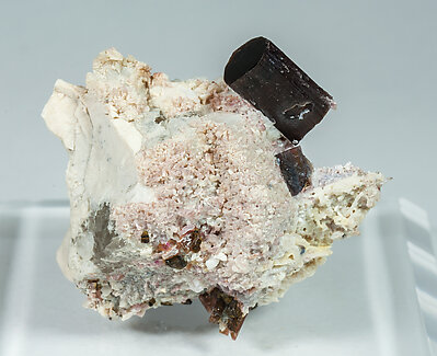 Elbaite-Schorl Series on Microcline.