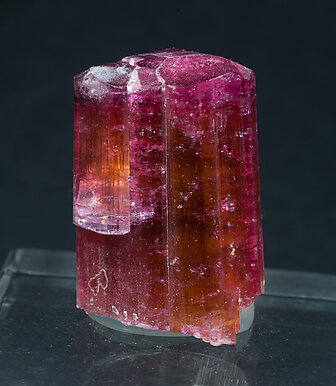 Elbaite-Schorl Series (variety rubellite) with Quartz. Front