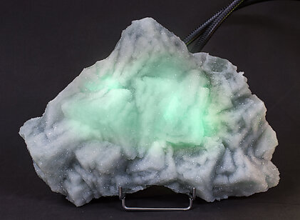 Fluorite with Quartz. Front with light behind