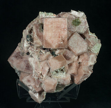 Microcline with Quartz after Vesuvianite.