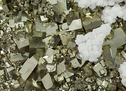 Pyrite with Calcite. 