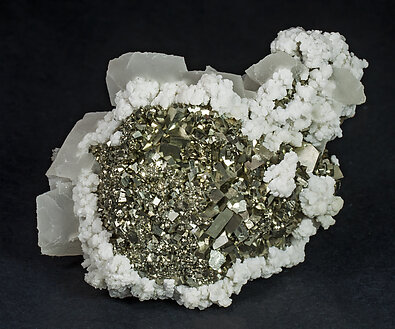 Pyrite with Calcite. 