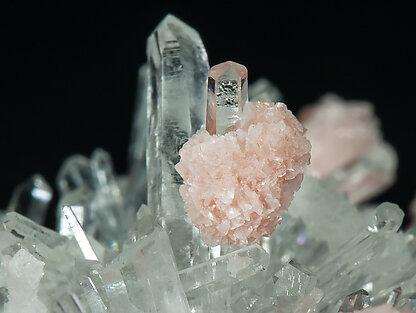 Rhodochrosite with Quartz. 