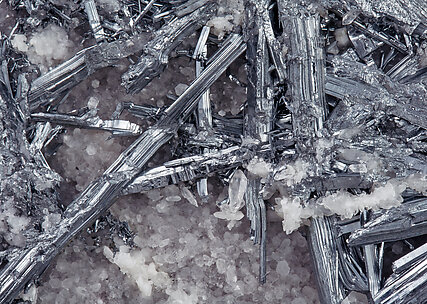 Stibnite with Quartz. 