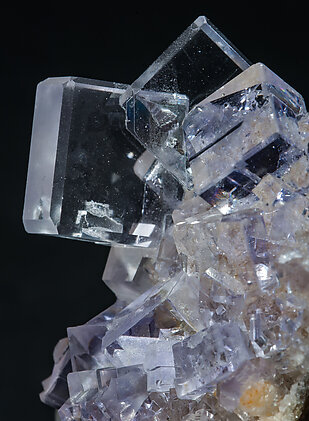 Fluorite with Quartz and Calcite. 