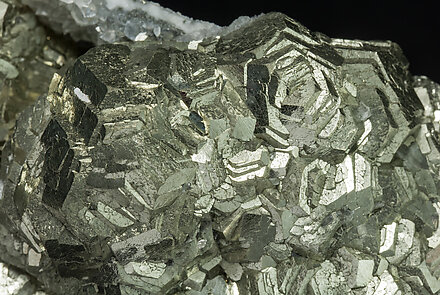 Pyrite with Calcite-Dolomite and Quartz. 