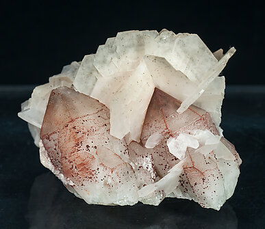 Calcite with Quartz and Hematite. Side