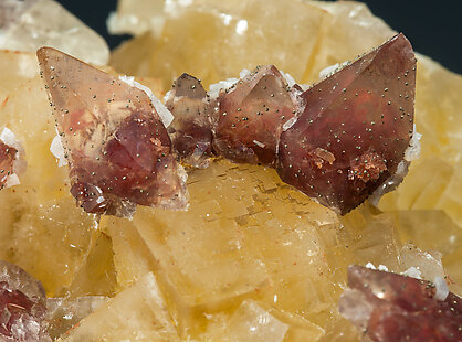 Calcite (two generations) with Fluorite. 
