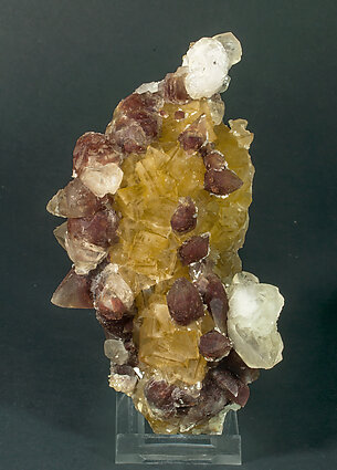 Calcite (two generations) with Fluorite. Front