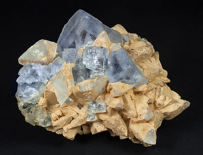 Fluorite with Calcite.