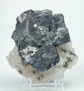 Galena with Quartz and Pyrite.