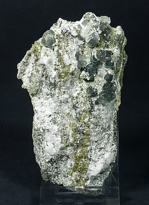 Prehnite with Epidote and Actinolite (variety byssolite). Rear