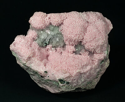 Rhodochrosite with Quartz and Sphalerite.