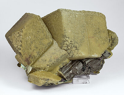 Siderite with Ferberite, Pyrite, Chalcopyrite and Calcite-Dolomite. Rear