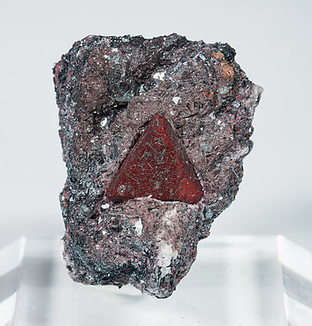 Zunyite with Hematite.