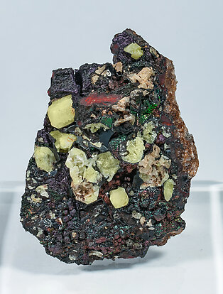 Cerussite after Anglesite and Goethite. 