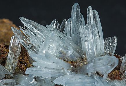 Baryte with limonite. 