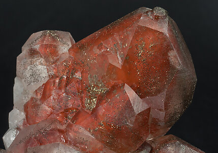 Calcite with iron oxides inclusions. 