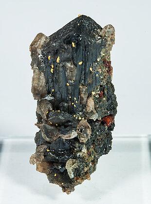 Cerussite with Wulfenite. Front