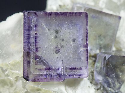 Fluorite with Calcite. 