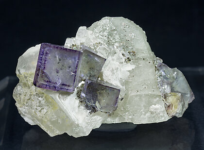 Fluorite with Calcite. 