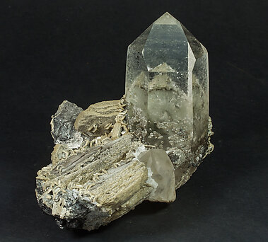 Siderite with Quartz, Siderite inclusions and Arsenopyrite.