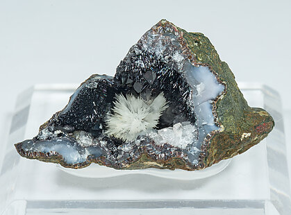 Aragonite and Goethite with Quartz.