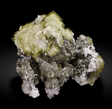 Baryte with Pyrite and Quartz.