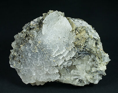 Cosalite with Calcite and Quartz.