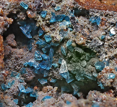 Liroconite. Detail / Foto: Joaquim Calln