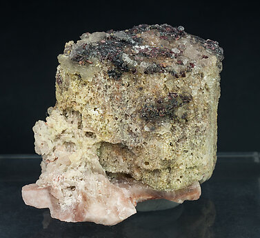 Microcline with Hematite and Quartz.