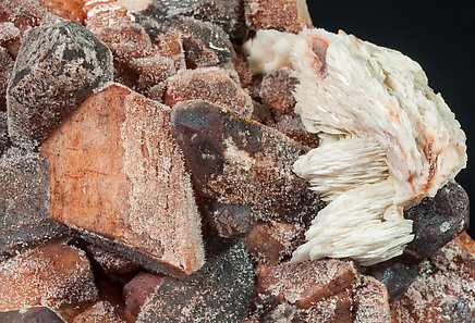 Microcline with Baryte and Quartz (variety smoky). 