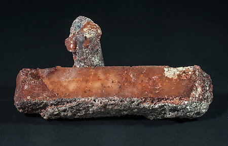 Microcline with Quartz (variety smoky). Side