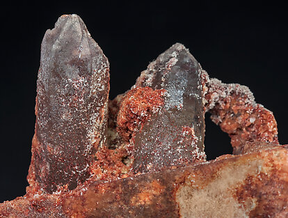 Microcline with Quartz (variety smoky). 