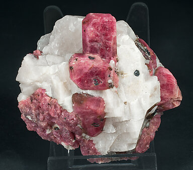 Rhodonite with Calcite.