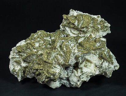 Dolomite (variety Fe-bearing dolomite) with Pyrite. Front