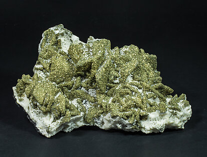 Dolomite (variety Fe-bearing dolomite) with Pyrite. Side
