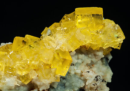 Fluorite with Quartz (variety chalcedony). 