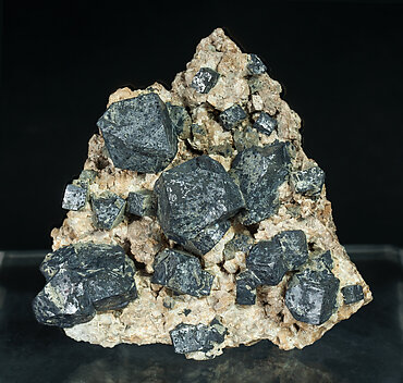 Galena on Dolomite (variety Fe-bearing dolomite).