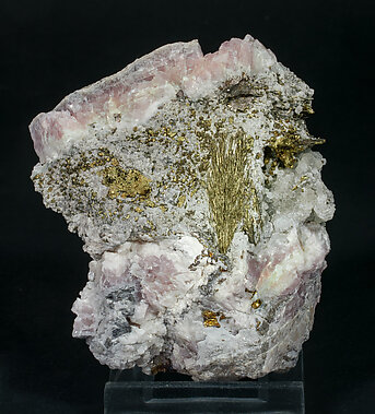 Millerite with Pyrite and Calcite. 