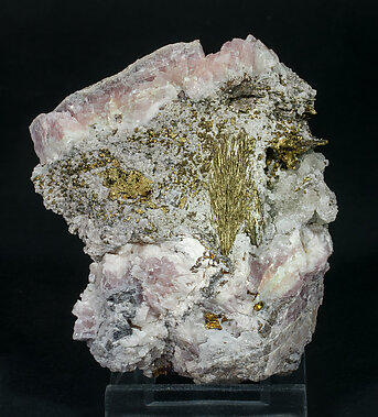 Millerite with Pyrite and Calcite.