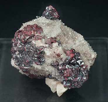 Cinnabar with Quartz and Dolomite. 